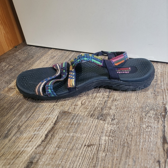 Skechers Womens Reggae Sew Me Boho Woven Strappy Slingback Women's Size 11 - Picture 7 of 9